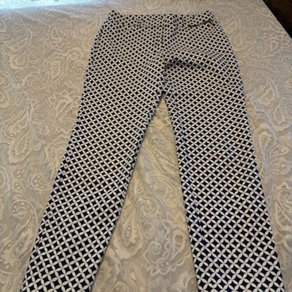 Anne Klein Geometric Black/White Preppy Business 4 w/Pocket W30/L27